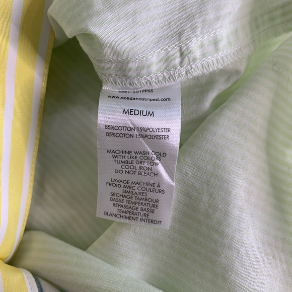 Free People Solid & Striped Rainbow Color Block Dress Shirt Size Medium - Picture 15 of 16